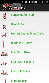 dumbbell workout with animations