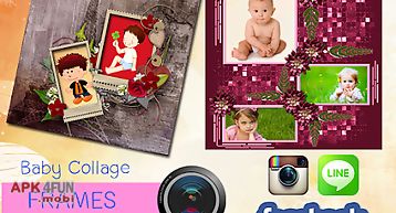 Baby collage art grid collage