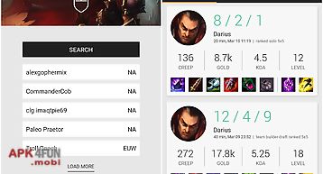 Match history for lol