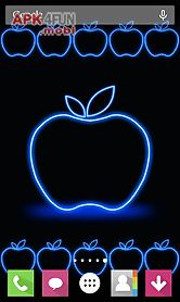 apple neon wallpaper - free