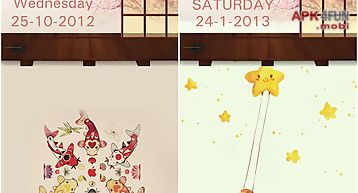 Sakurastyle clock widget
