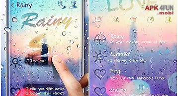 (free) go sms rainy theme