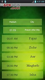 azan time for all prayers