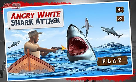 angry white shark attack