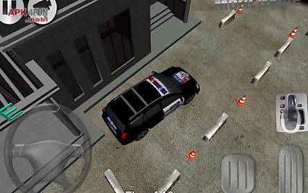 3d police car parking