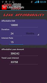 loan/mortgage emi calculator