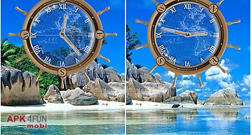 Travel compass clock wallpaper