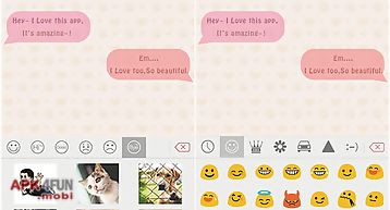 Pink theme for emoji keyboard