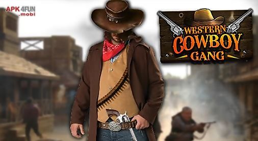 western: cowboy gang. bounty hunter