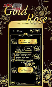 (free) go sms gold rose theme