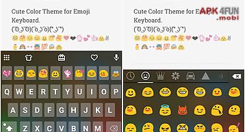 Cute color skin emoji keyboard