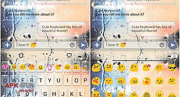 Free glass emoji keyboard skin