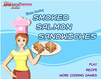 barbie cooking smoked salmon sandwiches