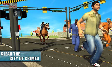 police horse crime city chase