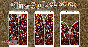 Glitter zip lock screen