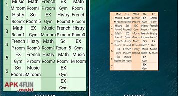 Time table with widget