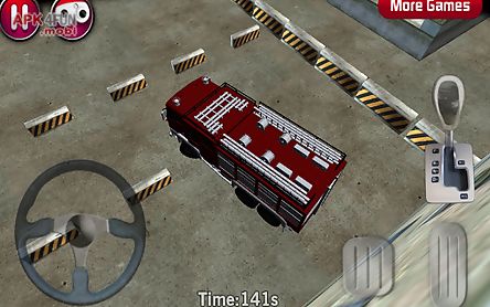 fire truck parking 3d
