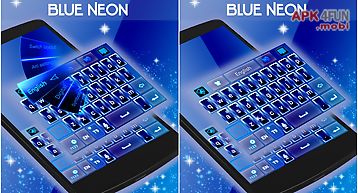 Blue neon go keyboard theme