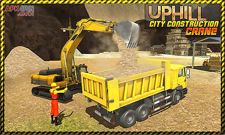 uphill city construction crane