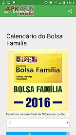 calendário bolsa família 2016