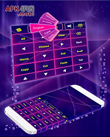 keyboard skin neon purple