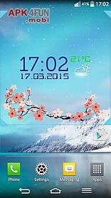 flower digital weather clock