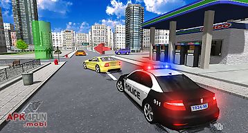 Police car driver city